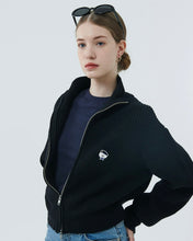 Load image into Gallery viewer, ILP New Parisian Logo Wool Zip-Up High Neck Knit Black
