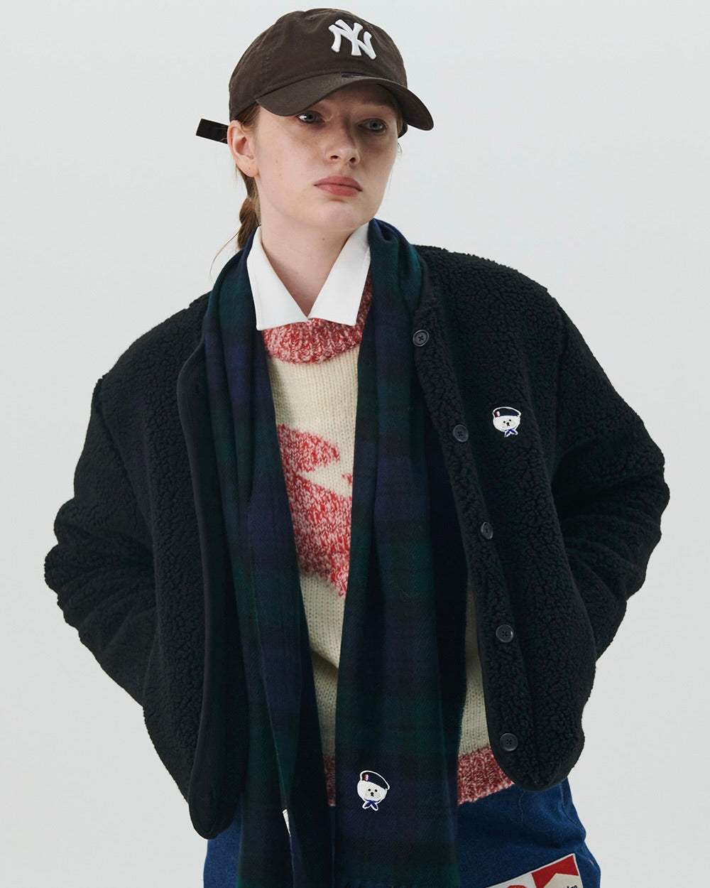 ILP New Parisien Eco-Fur Fleece Jumper Black