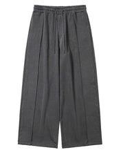 Load image into Gallery viewer, AJOBYAJO One Tuck Qulted Jersey Pants Charcoal
