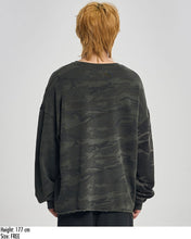 Load image into Gallery viewer, AJOBYAJO Camouflage Leopard Mixed Sweatshirt Charcoal
