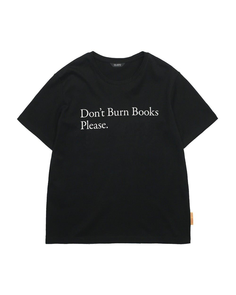 Tee Library Don't Burn Books T-shirt Black