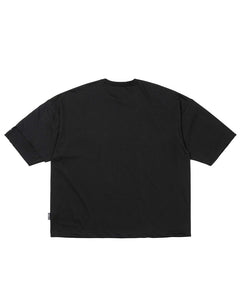 AJOBYAJO Tri Logo Mixed T-Shirt Black