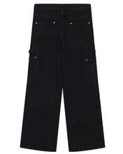 Load image into Gallery viewer, Adlielos A401 Helios Double Knee Carpenter Flare Jeans Black

