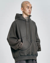 Load image into Gallery viewer, AJOBYAJO Curve Pocket Washed Hoodie Charcoal
