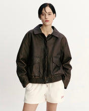 Load image into Gallery viewer, Fallett Vintage Washing Leather Jacket Brown
