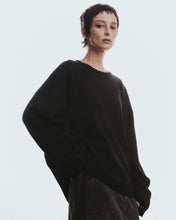 将图片加载到图库查看器，Adlielos Grid Round Neck Knit Black
