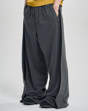 Load image into Gallery viewer, AJOBYAJO One Tuck Qulted Jersey Pants Charcoal
