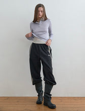 Load image into Gallery viewer, Kijun Double Line Track Pants Black
