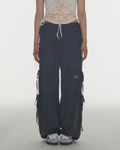 Load image into Gallery viewer, PLASMA SPHERE Ribbon Pants Dark Grey
