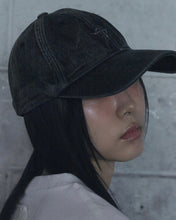 Load image into Gallery viewer, BLR Logo Washed Denim Ball Cap Grey
