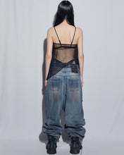Load image into Gallery viewer, BLR Destroyed Oil Washed Wide Denim Pants Light Blue
