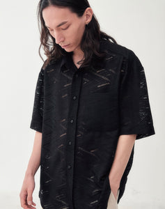 DWS Ceres Crochet Half Shirt Black