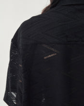 Load image into Gallery viewer, DWS Ceres Crochet Half Shirt Black
