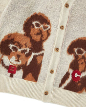 Load image into Gallery viewer, ILP Utopia Dog Brush Detail V-Neck Cardigan Ivory
