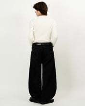 Load image into Gallery viewer, DWSE Balloon Denim Wide Pants Black
