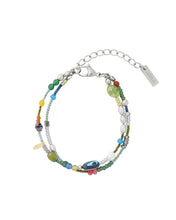 Load image into Gallery viewer, AJOBYAJO Multi Color Beads Layered Bracelet Teal
