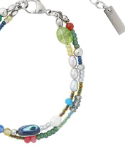 Load image into Gallery viewer, AJOBYAJO Multi Color Beads Layered Bracelet Teal
