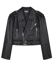 将图片加载到图库查看器，Adlielos Helios Cowhide Rider Jacket Black
