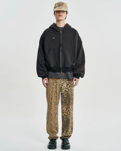 将图片加载到图库查看器，AJOBYAJO Cropped Washed Zip-Up Hoodie Black

