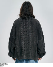 Load image into Gallery viewer, AJOBYAJO Cable Washed Cardigan Black
