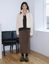 Load image into Gallery viewer, Kijun Cable Knit Zip-Up Ivory
