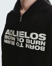 Load image into Gallery viewer, Adlielos Born To Burn Cover Zip-Up Hoodie Black
