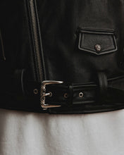 将图片加载到图库查看器，Adlielos Helios Cowhide Rider Jacket Black
