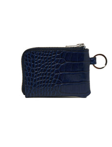 WKNDRS Croc Card Wallet Navy