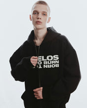 Load image into Gallery viewer, Adlielos Born To Burn Cover Zip-Up Hoodie Black

