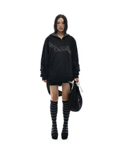 Load image into Gallery viewer, OJOS Hotfix Logo Hoodie Zip-up Black
