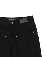 Load image into Gallery viewer, Adlielos A601 Helios Reverse Wide Denim Pants Black
