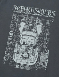 WKNDRS Blueprint T-Shirt Charcoal