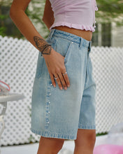 Load image into Gallery viewer, Bitter Cells Rachel Pearl Denim Shorts Light Blue
