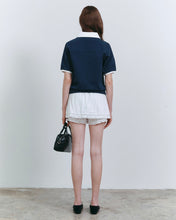 Load image into Gallery viewer, Fallett Collar Short Sleeve Navy
