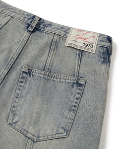 MMIC 1989 Bleach Bermuda Shorts Rusty Blue