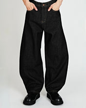 将图片加载到图库查看器，DWSE Balloon Fit Denim Pants Indigo Black
