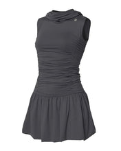将图片加载到图库查看器，FLARE UP Hooded High Neck Dress Charcoal

