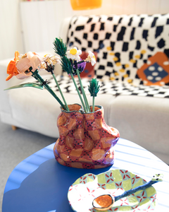 UNALLOYED Argyle Pattern Ceramic Vase