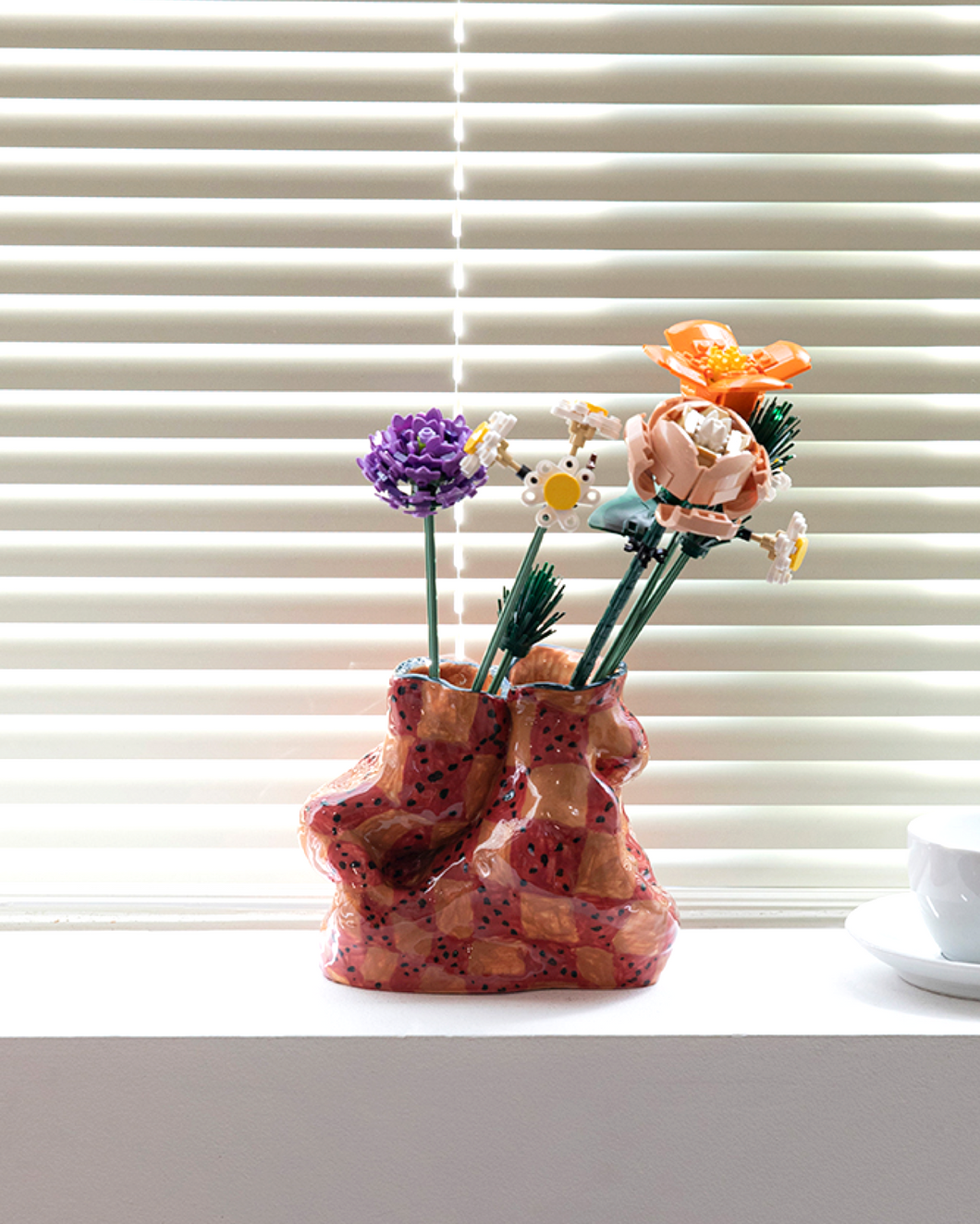UNALLOYED Argyle Pattern Ceramic Vase