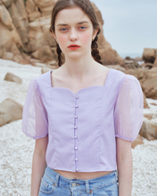 Load image into Gallery viewer, Letter From Moon Summer Princess Line Blouse Purple
