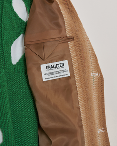 UNALLOYED Pocket Stripe Blazer Jacket Light Brown