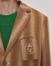 Load image into Gallery viewer, UNALLOYED Pocket Stripe Blazer Jacket Light Brown

