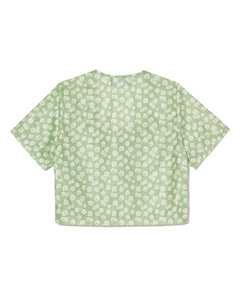 Letter From Moon Daisy Square Neck T-shirt Green