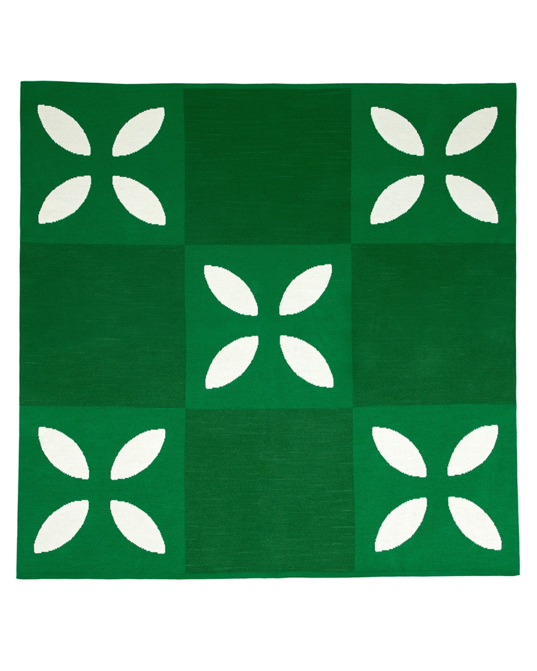UNALLOYED Clover Checker Blanket Green