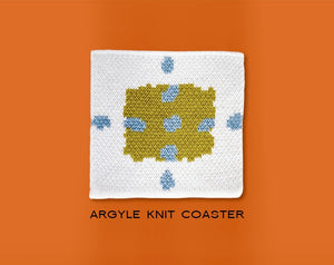 UNALLOYED Argyle Knit Coaster Ivory