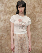 Load image into Gallery viewer, Tiny Room Rose T-shirt White
